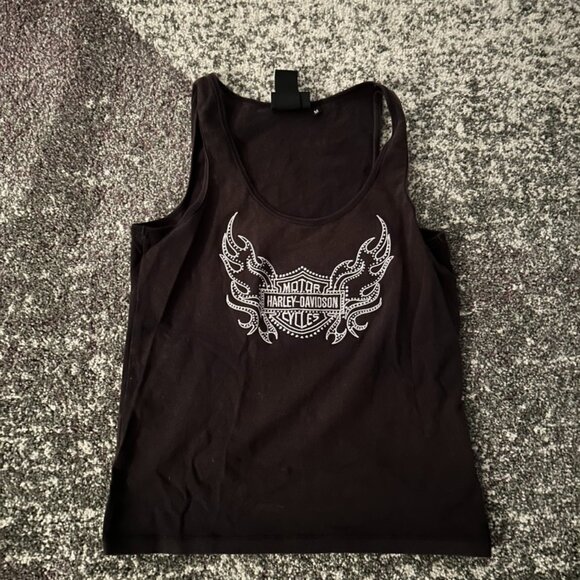 Harley-Davidson Tops - Vintage Harley-Davidson Women's Black Tribal Tank